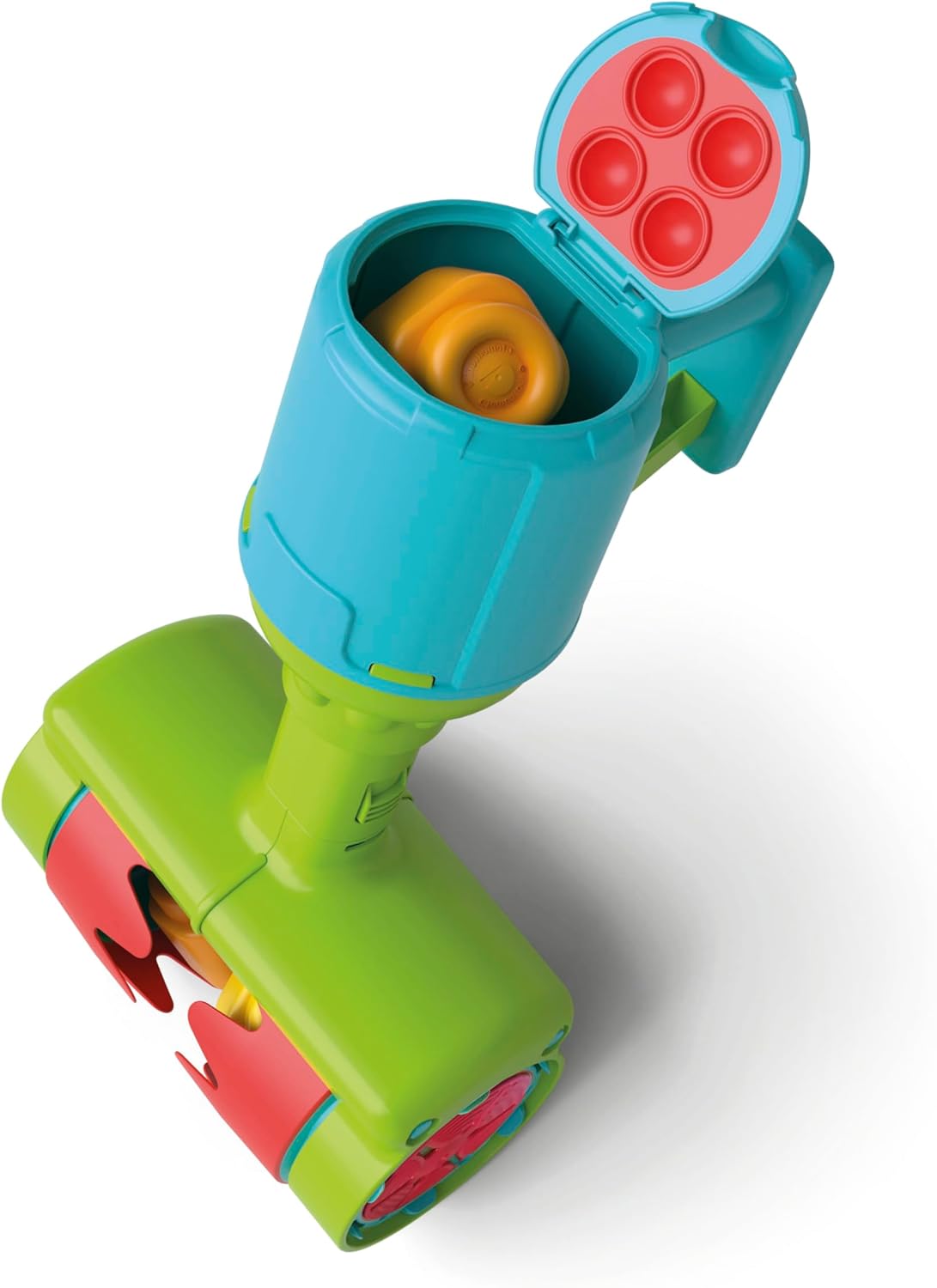 Clementoni Soft Clemmy Stofzuiger - 6 Baby Blokken - Zachte en Veilige Stapelblokken - Motoriek Speelgoed - Verstelbare Hoogte - Voor Kinderen van 1 en 2 Jaar
