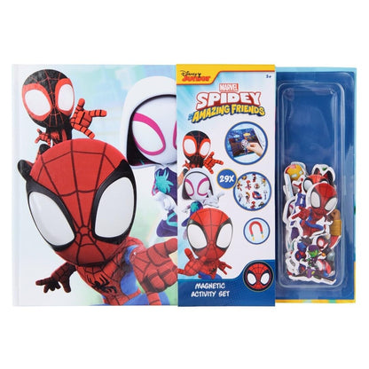Disney Junior Spidey and His Amazing Friends Magnetic Activity Book, 29 Magnets, Interactive Play, Creative Fun, Great for Travel