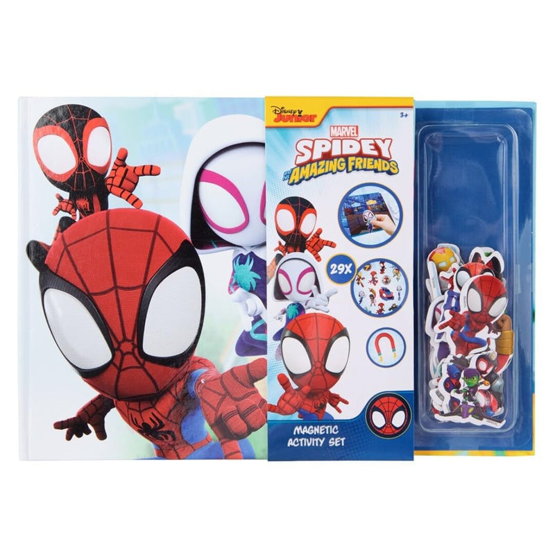 Disney Junior Spidey and His Amazing Friends Magnetic Activity Book, 29 Magnets, Interactive Play, Creative Fun, Great for Travel