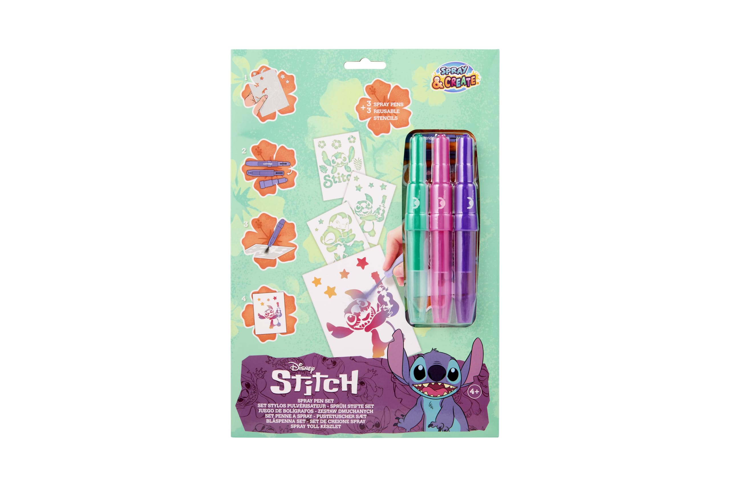 Canenco - Stitch Blaaspennen met 3 Sjablonen Set