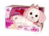 Gipsy Toys - Interactive Plush Toy Puppy Bella - 30 cm - Pink and White - Sold in a Gift Box