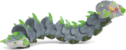 SCHLEICH Eldrador Creatures - 11" Stone Worm Toy - Movable Bug Beast Figure for Boys and Girls - Imaginative Play Fantasy Snake Figurine - Durable Monster Toys for Kids Ages 7+ | 70853
