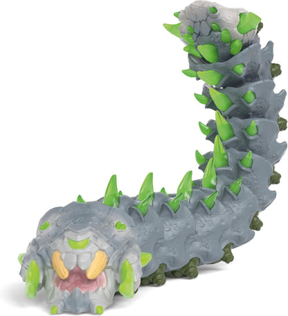 SCHLEICH Eldrador Creatures - 11" Stone Worm Toy - Movable Bug Beast Figure for Boys and Girls - Imaginative Play Fantasy Snake Figurine - Durable Monster Toys for Kids Ages 7+ | 70853