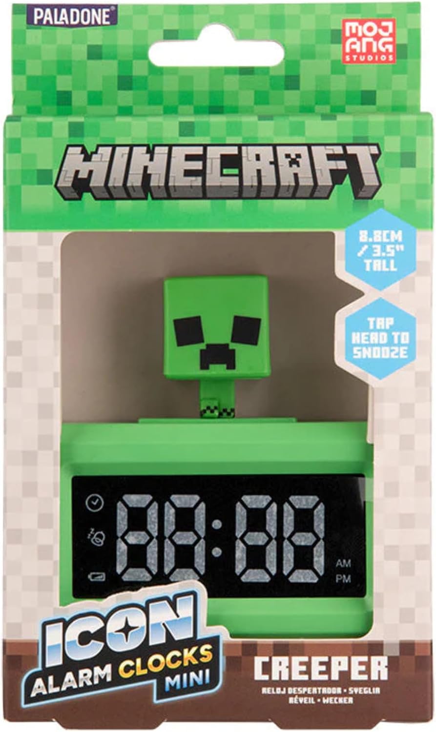 Paladone Y Buro Creeper Minecraft tafelwekker, groen, origineel