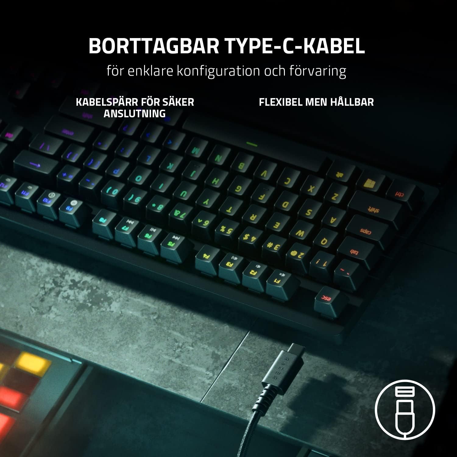 Razer - Huntsman V2 Tenkeyless - Nordic Layout - Purple Switch