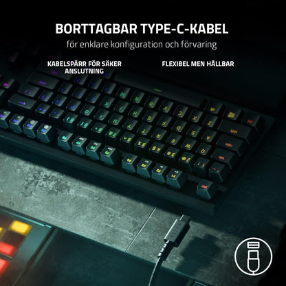 Razer - Huntsman V2 Tenkeyless - Nordic Layout - Purple Switch