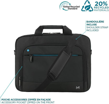 Theone Briefcase Toploading Blue Zip 11-14In -Recycled