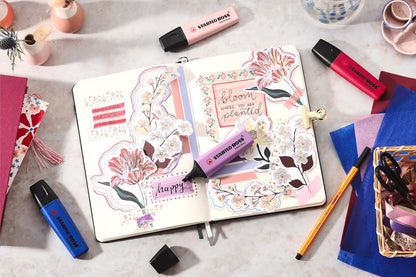 STABILO BOSS Highlighter Pen | 1 Piece | Naturecolors | Wild Flower | Burgundy