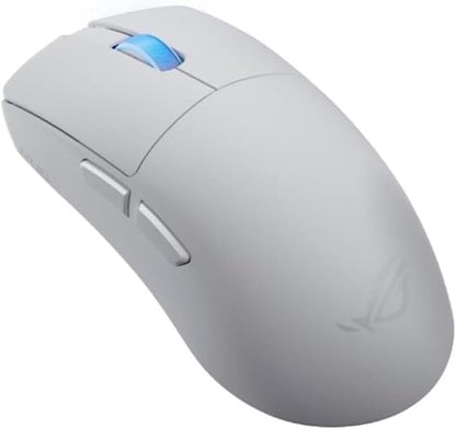 ASUS ROG Harpe II Ace, Mouse Gaming Wireless, Sensore Ottico AimPoint Pro 42K, Polling 8K, Tasti Ottici, 5 Pulsanti Programmabili, Progettato per Giochi FPS, Solo 48 g di Peso, Simmetrico, Bianco