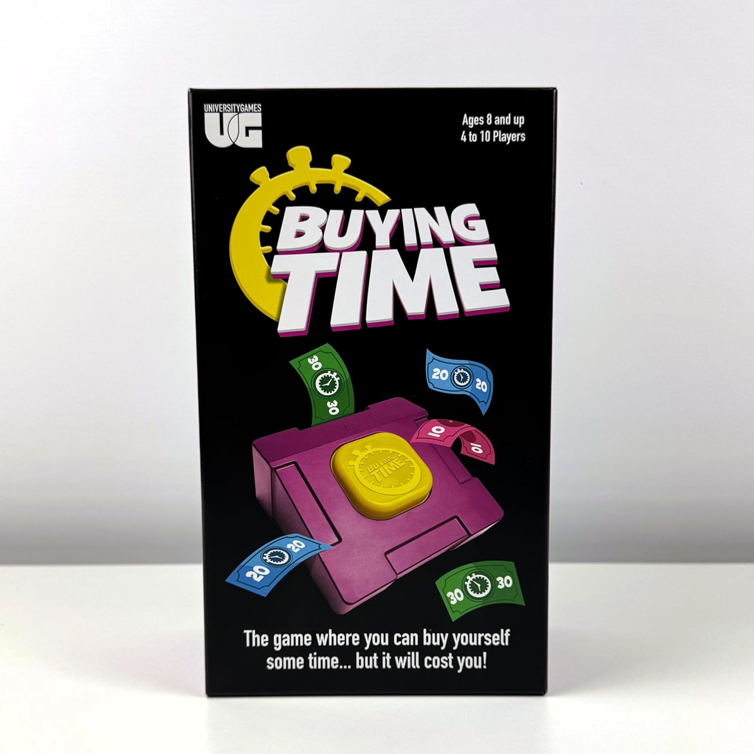 Buying Time Board Game, Ages 8+, 4-10 Players, Team Strategy Game