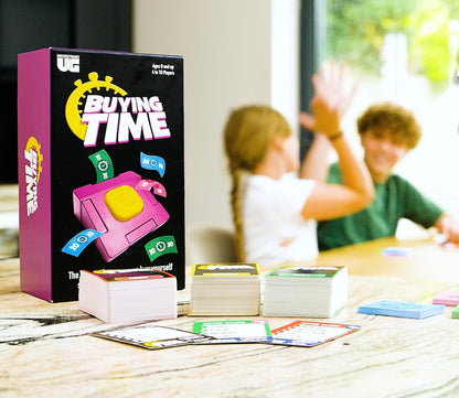 Buying Time Board Game, Ages 8+, 4-10 Players, Team Strategy Game