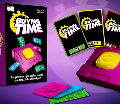 Buying Time Board Game, Ages 8+, 4-10 Players, Team Strategy Game