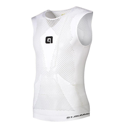 Alé Cycling Unisex S1 Summer Mesh Intimo Sleeveless Base Layer, White, L/XL