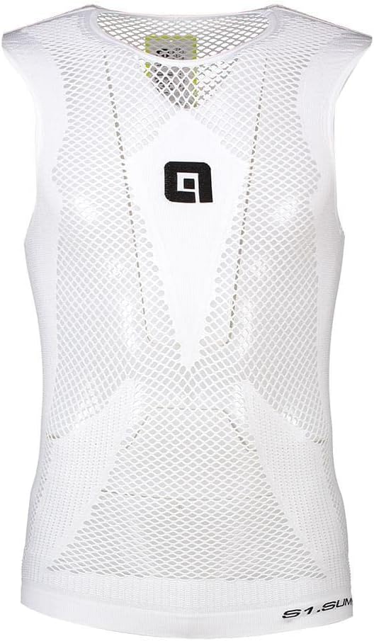 Alé Cycling Unisex S1 Summer Mesh Intimo Sleeveless Base Layer, White, L/XL