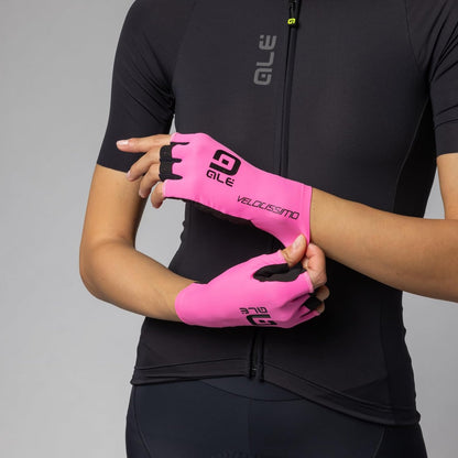 Alè Summer Gloves Crono Velocissimo Neon Pink/Black Tg. s