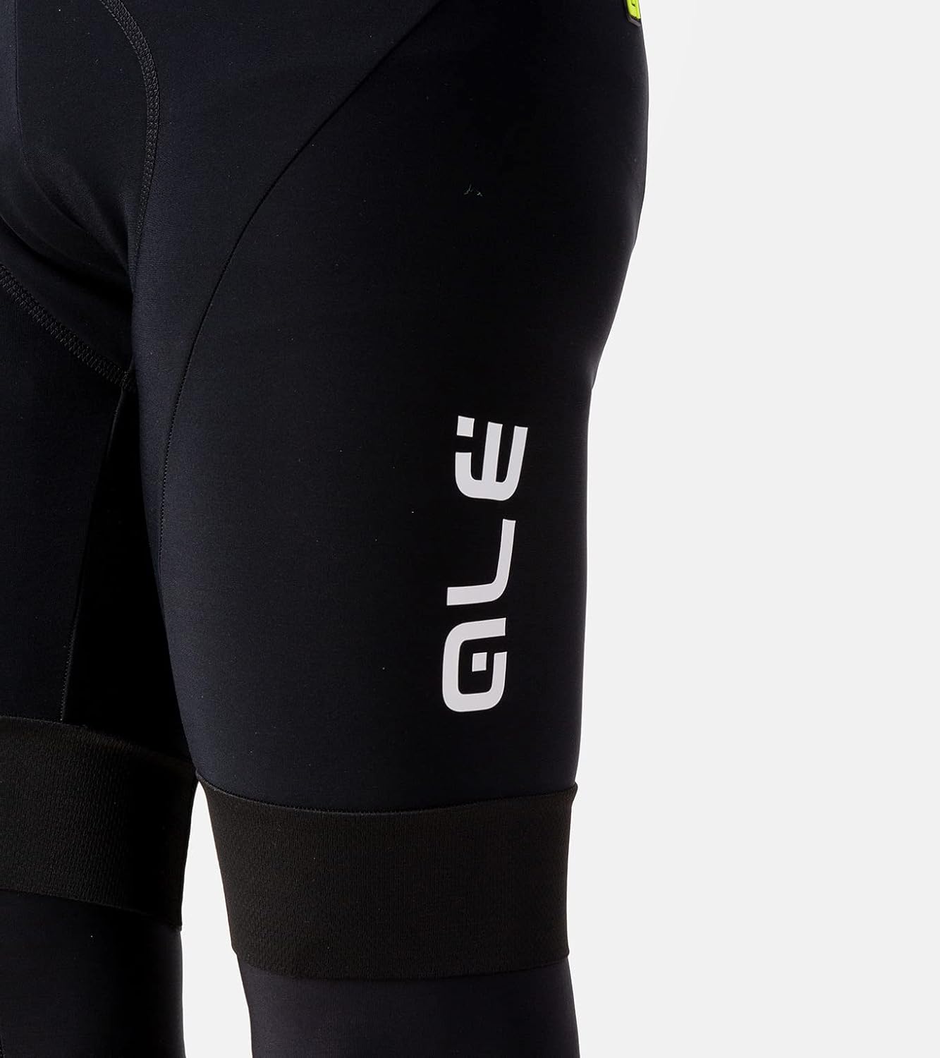 Alé Cycling Men's Solid Winter Bib Shorts, Black/White, XS