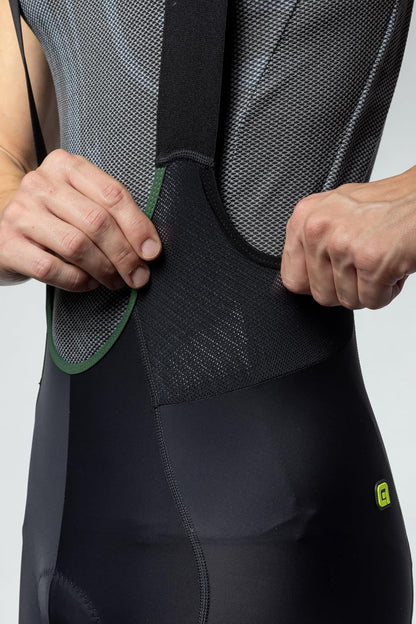 Alé Cycling Men's PRR Green Speed Bib Shorts, Black, XXL