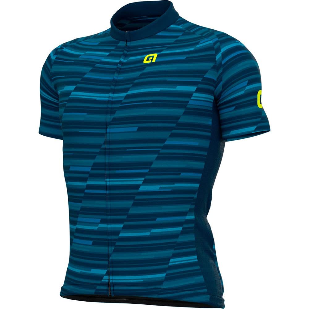Alé Cycling Men's Solid Step Short Sleeve Jersey, Blue, Medium