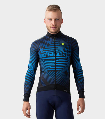 ALE' Men's Pr-s Checker Long Sleeve Cycling Jersey (Pack of 1)