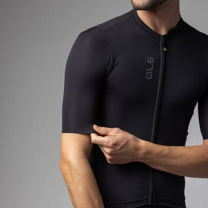 Men's Pragma Colour Block Short Sleeve Cycling Jersey, Black, XL
