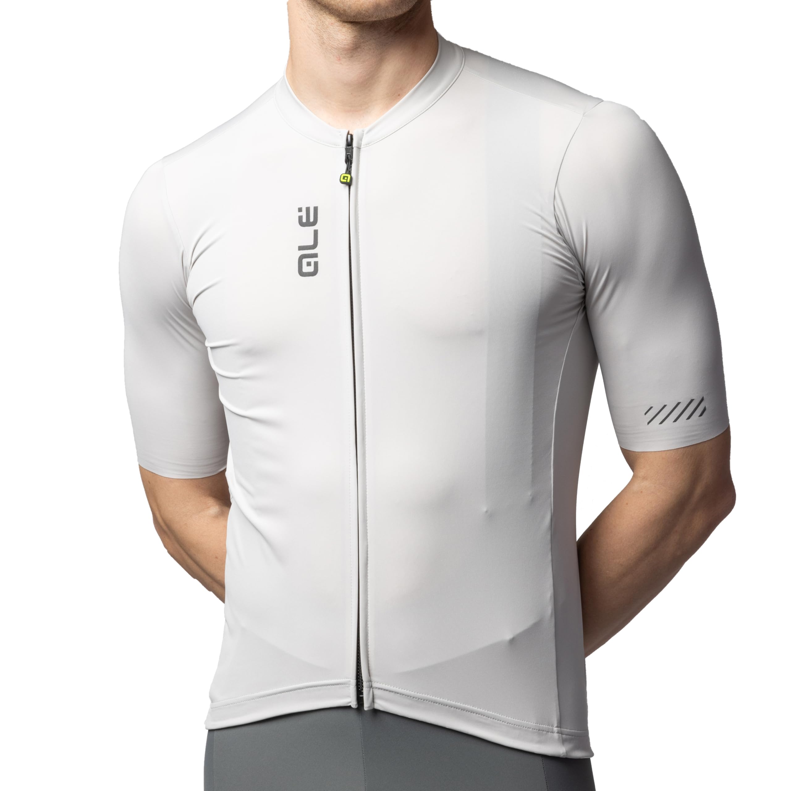 Men's Pragma Colour Block Off-Road Short Sleeve Cycling Jersey, Stone, XL