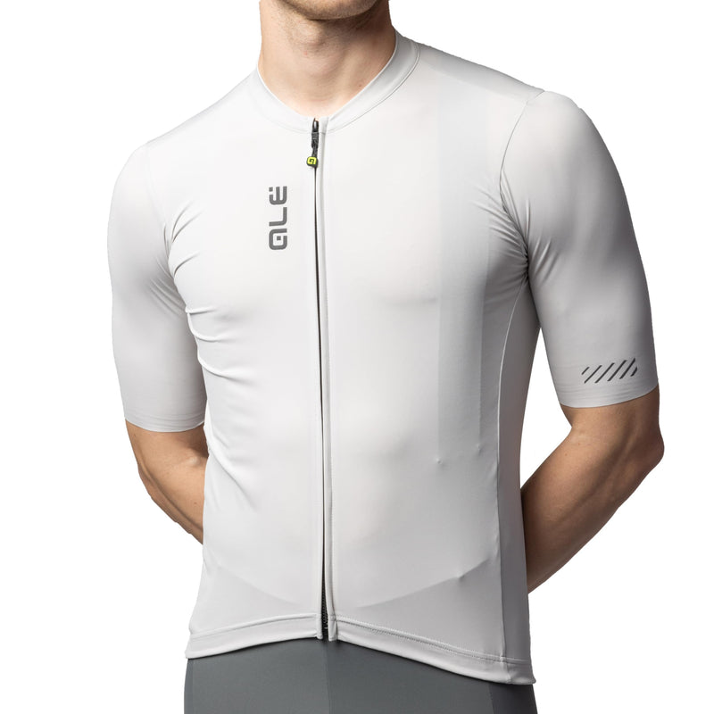 Men's Pragma Colour Block Off-Road Short Sleeve Cycling Jersey, Stone, XL