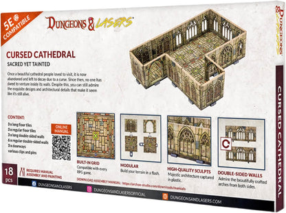 Archon Studio Dungeons & Lasers: Cursed Cathedral Miniature Terrain – Unpainted Compatible with DND and Other Tabletop RPG Games