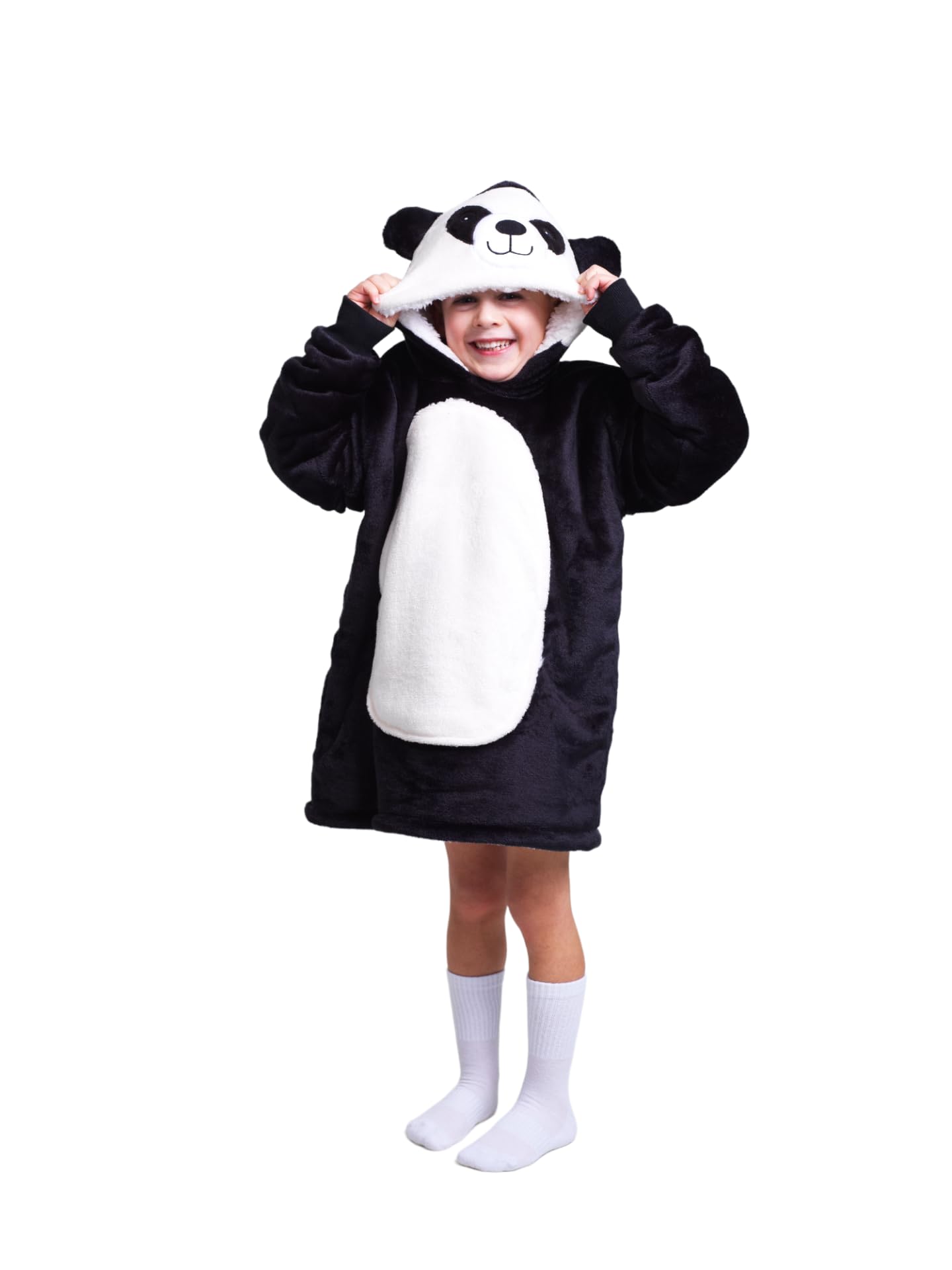 Noxxiez - Noxxiez Knuffel Hoodie Small Trui Panda 3-6 jaar