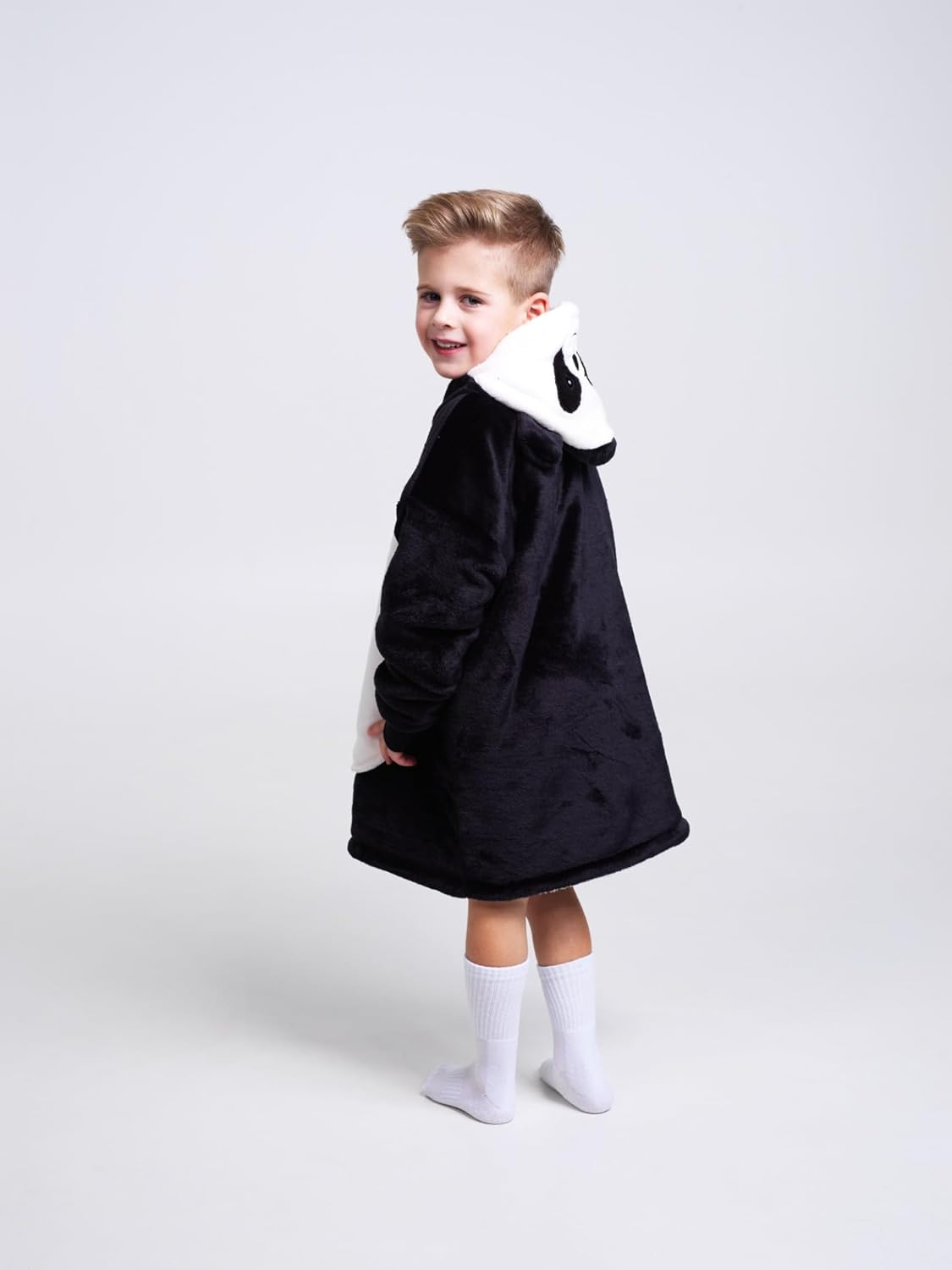 Noxxiez - Noxxiez Knuffel Hoodie Small Trui Panda 3-6 jaar