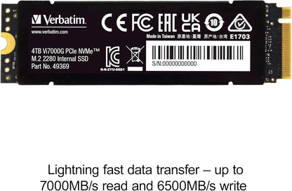 Verbatim Vi7000G Pcie Nvme M.2 Ssd 4Tb