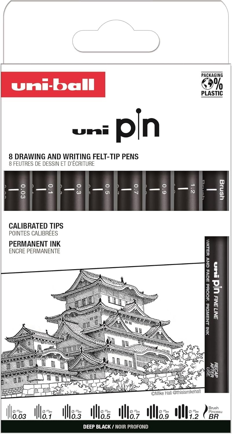 Uni-Ball - Pin Set, 8Pcs - Classic (401254)
