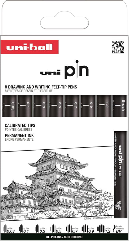 Uni-Ball - Pin Set, 8Pcs - Classic (401254)