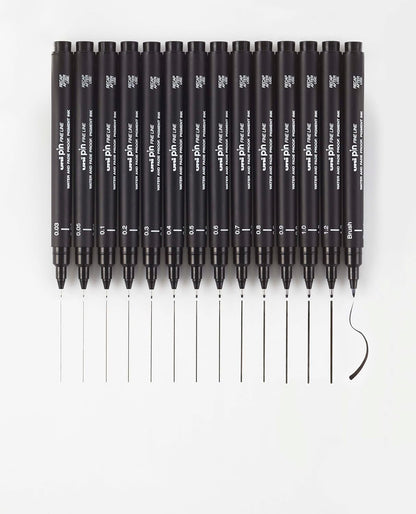 Uni-Ball - Pin Set 5Pcs - Brush Art (401246)
