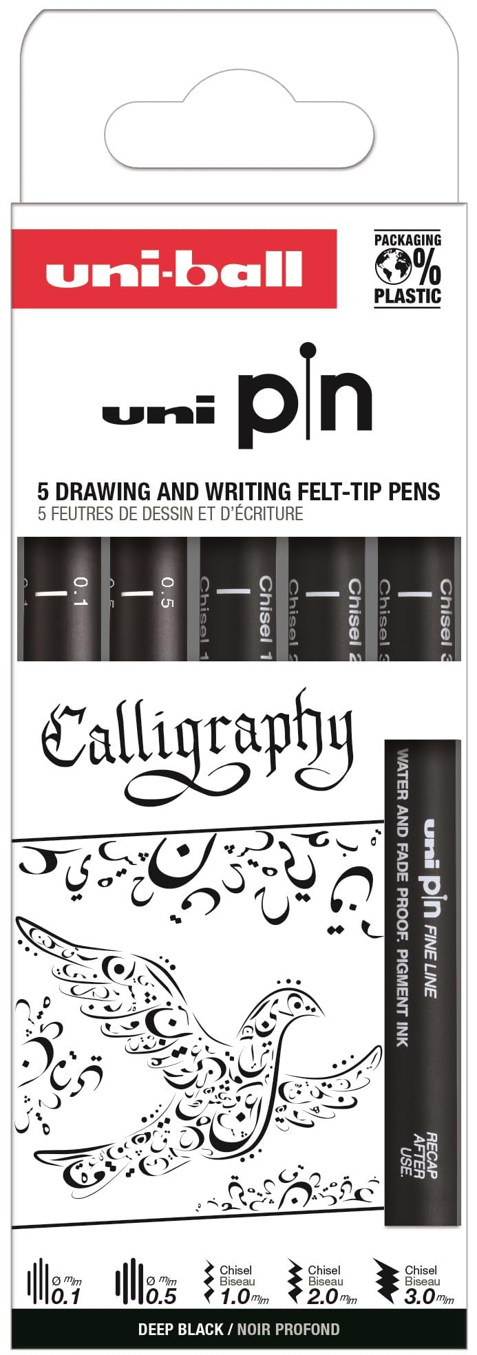 Uni-Ball - Pin Set 5Pcs - Calligraphy (401247)