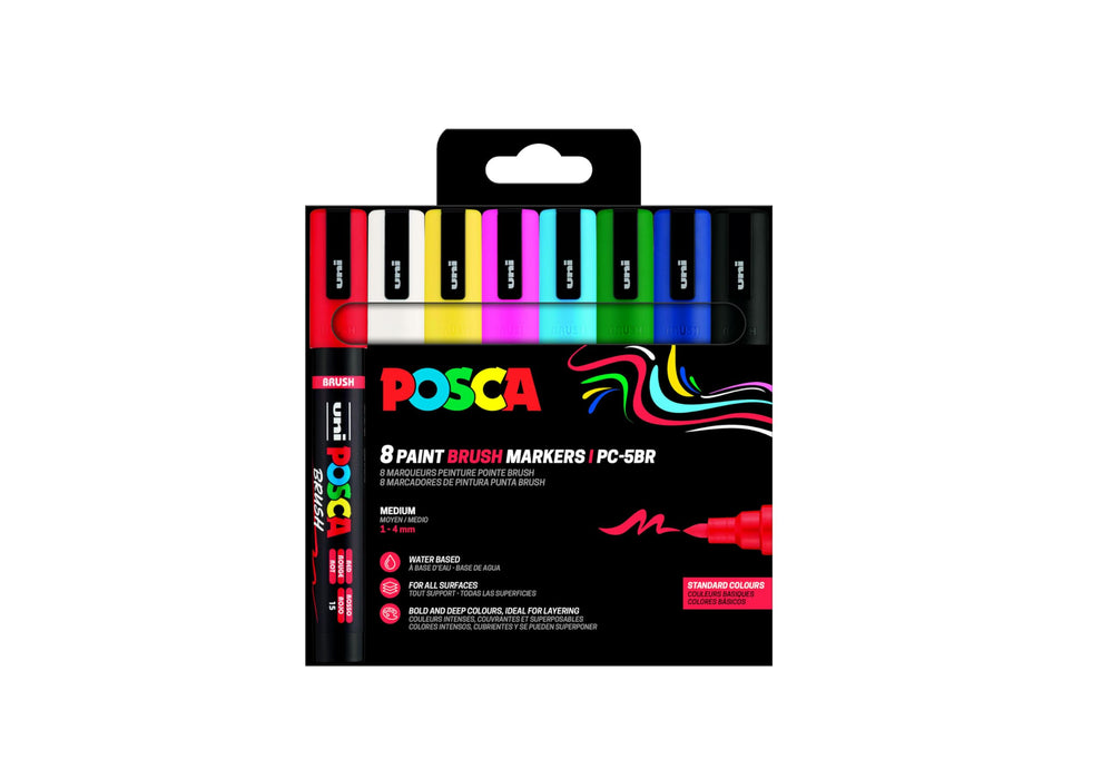 Posca - Brush Pc-5Br Set, 8 Pcs (401676)