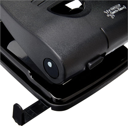 Rapesco PF835PB2 Germ-Savvy Antibacterial, 835-P Heavy Duty 2-Hole Punch, 40 Sheet Capacity