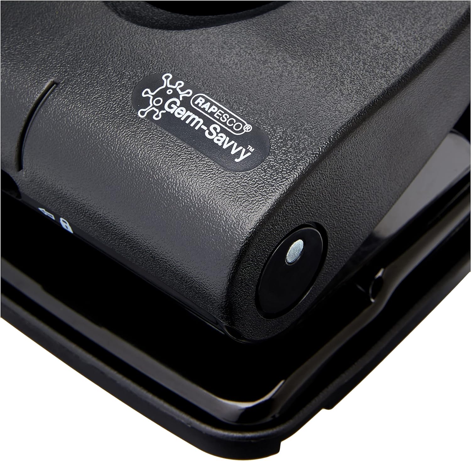 Rapesco PF835PB2 Germ-Savvy Antibacterial, 835-P Heavy Duty 2-Hole Punch, 40 Sheet Capacity