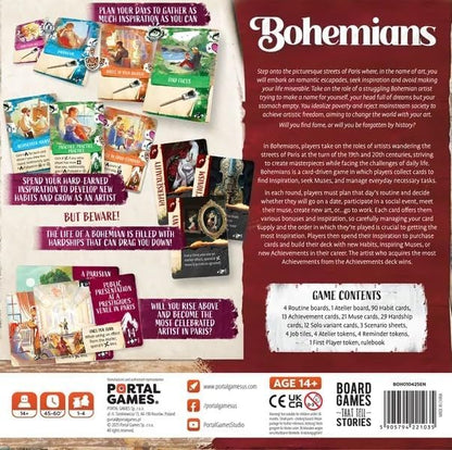 Bohemians by Portal Games | Strategy Board Game | 1-4 Players | Ages 14+ | 45-60 Min Playtime