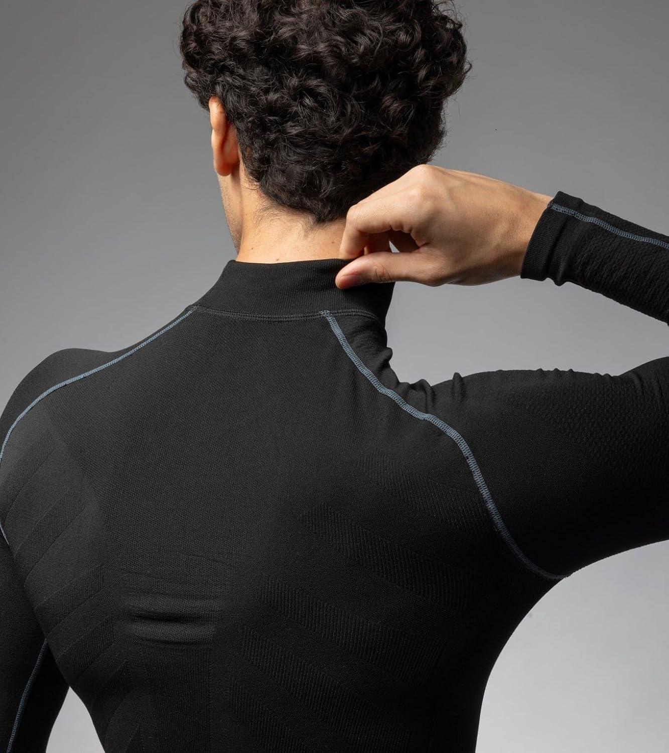 ALE' Men's Intimo S1 Carbon Seamless Long Sleeve Base Layer