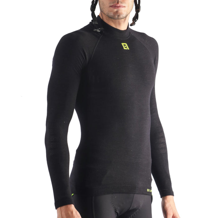 ALE' Men's Intimo Seamless Wool Long Sleeve Base Layer (Pack of 1)