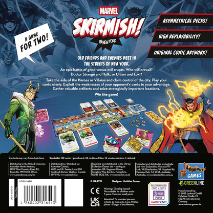 Asmodee | Marvel Skirmish In New York | Board Game | Ages 10+ | 2 Players | 30 Minutes Playing Time