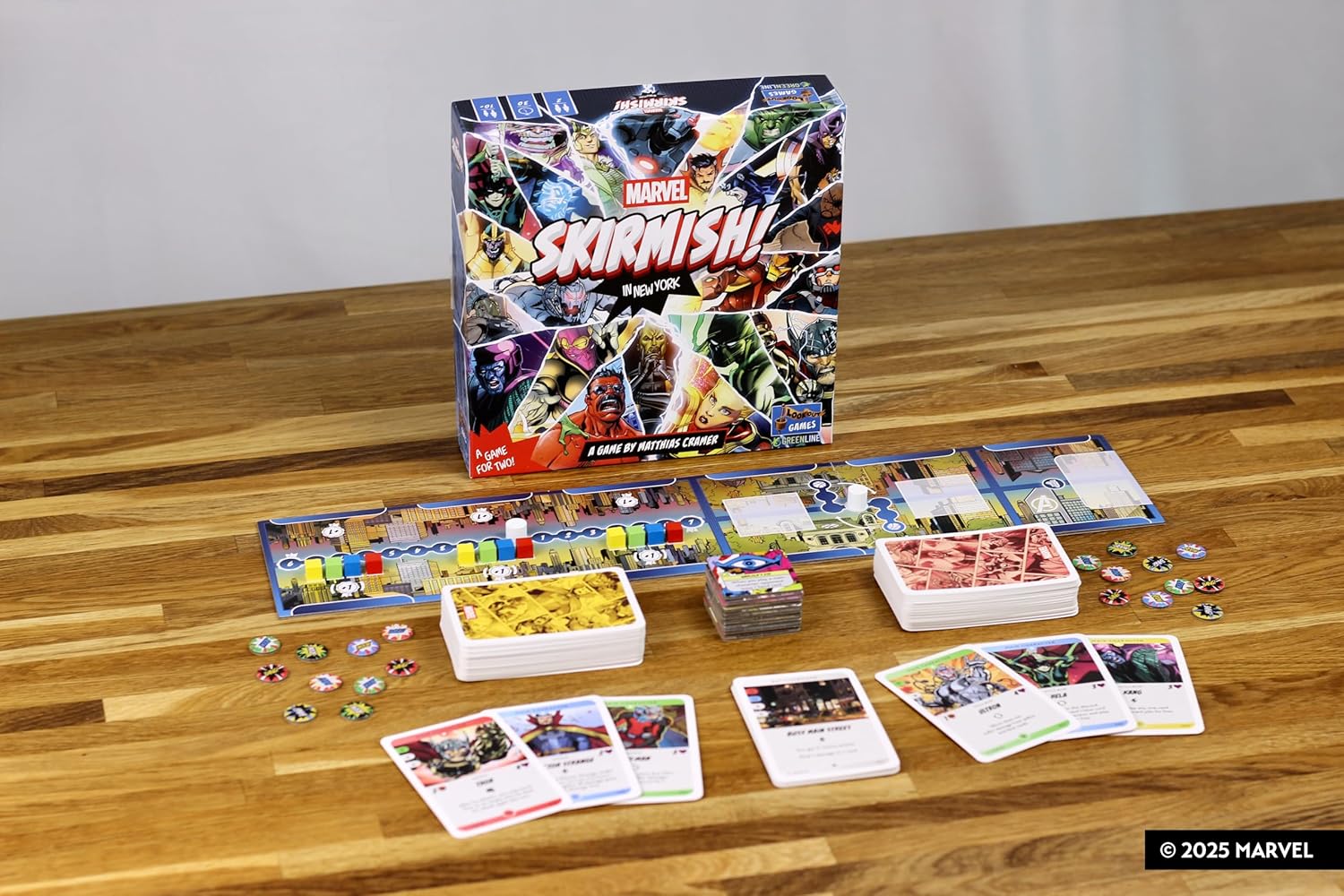 Asmodee | Marvel Skirmish In New York | Board Game | Ages 10+ | 2 Players | 30 Minutes Playing Time