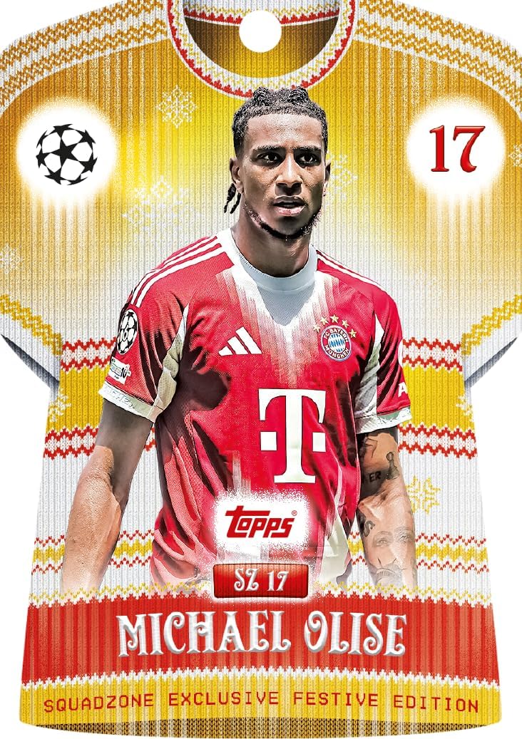 Topps UCC Match Attax 2025/26 - Countdown Calendar - 121 Match Attax cards including 96 all-new festive parallels, 24 new-look Festive Squadzone cards and 1 guaranteed Infinity card!