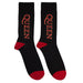 Queen - Queen Unisex Ankle Socks: Red Logo Vertical (Black) (Uk Size 6 - 11)