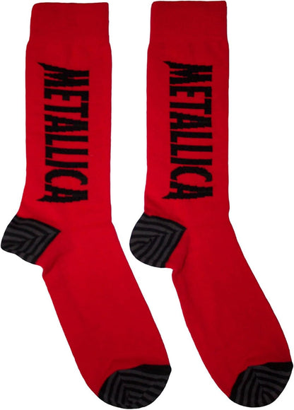 Metallica - Metallica Unisex Ankle Socks: Stressed Logo (Red) (Uk Size 6 - 11)