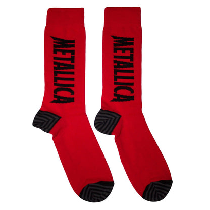 Metallica - Metallica Unisex Ankle Socks: Stressed Logo (Red) (Uk Size 6 - 11)