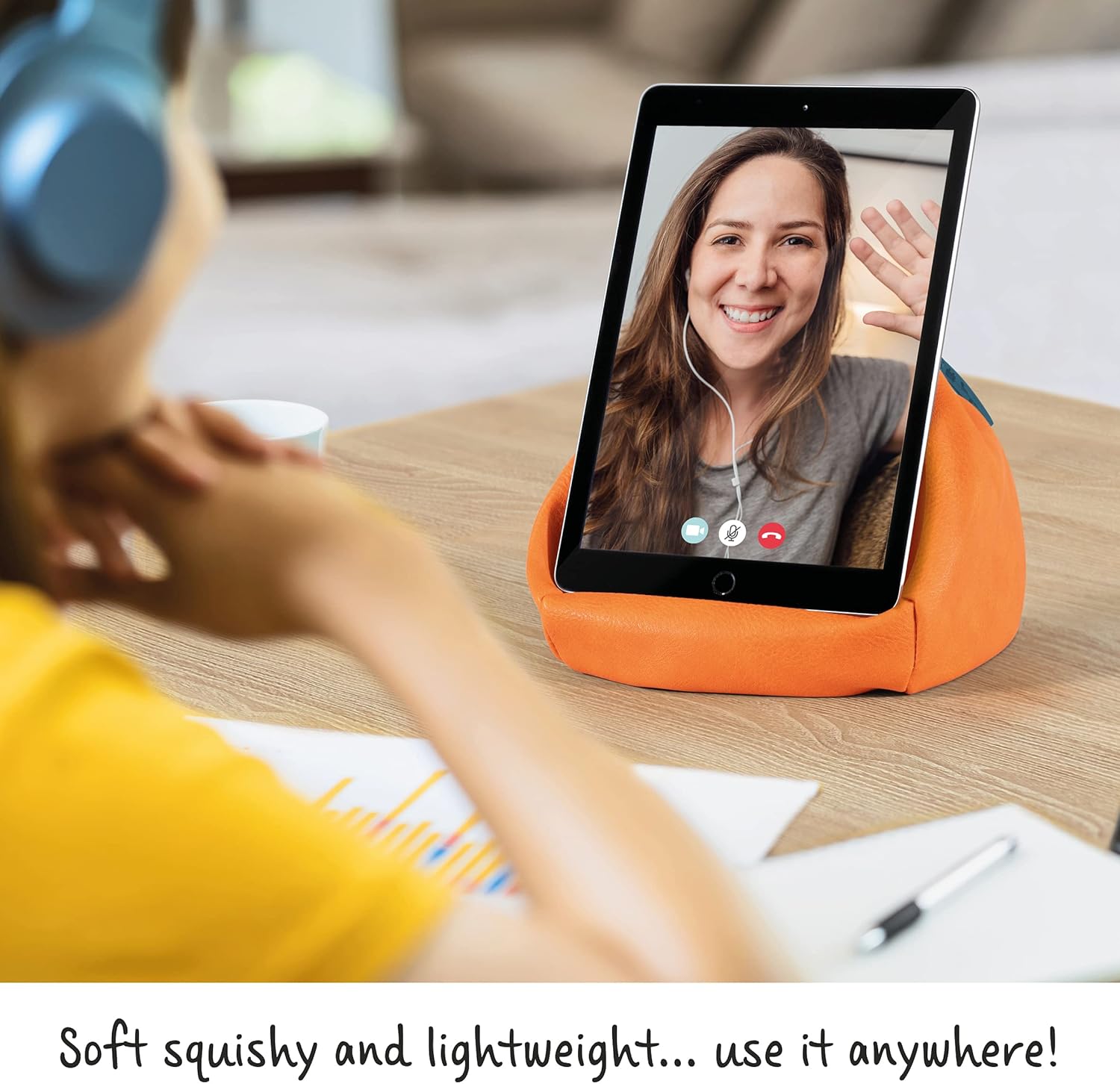 Bookaroo Bean Bag Reading Rest Orange