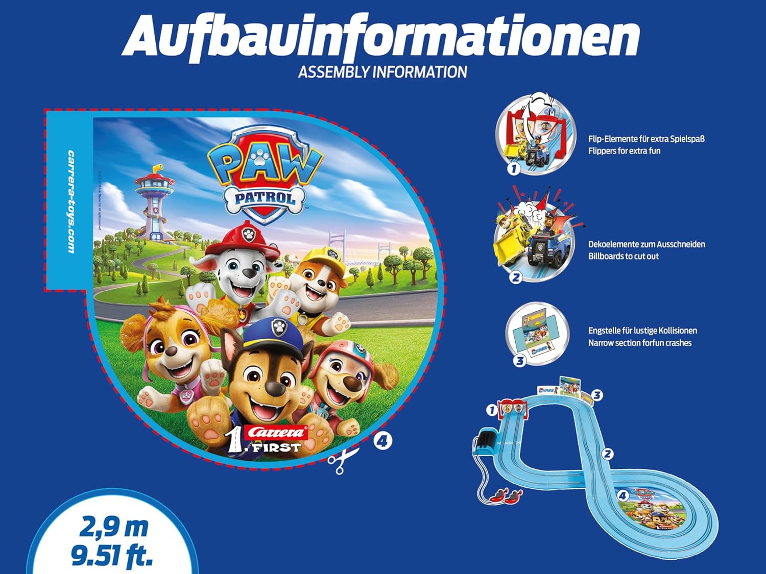 Carrera First Paw Patrol Double 29m
