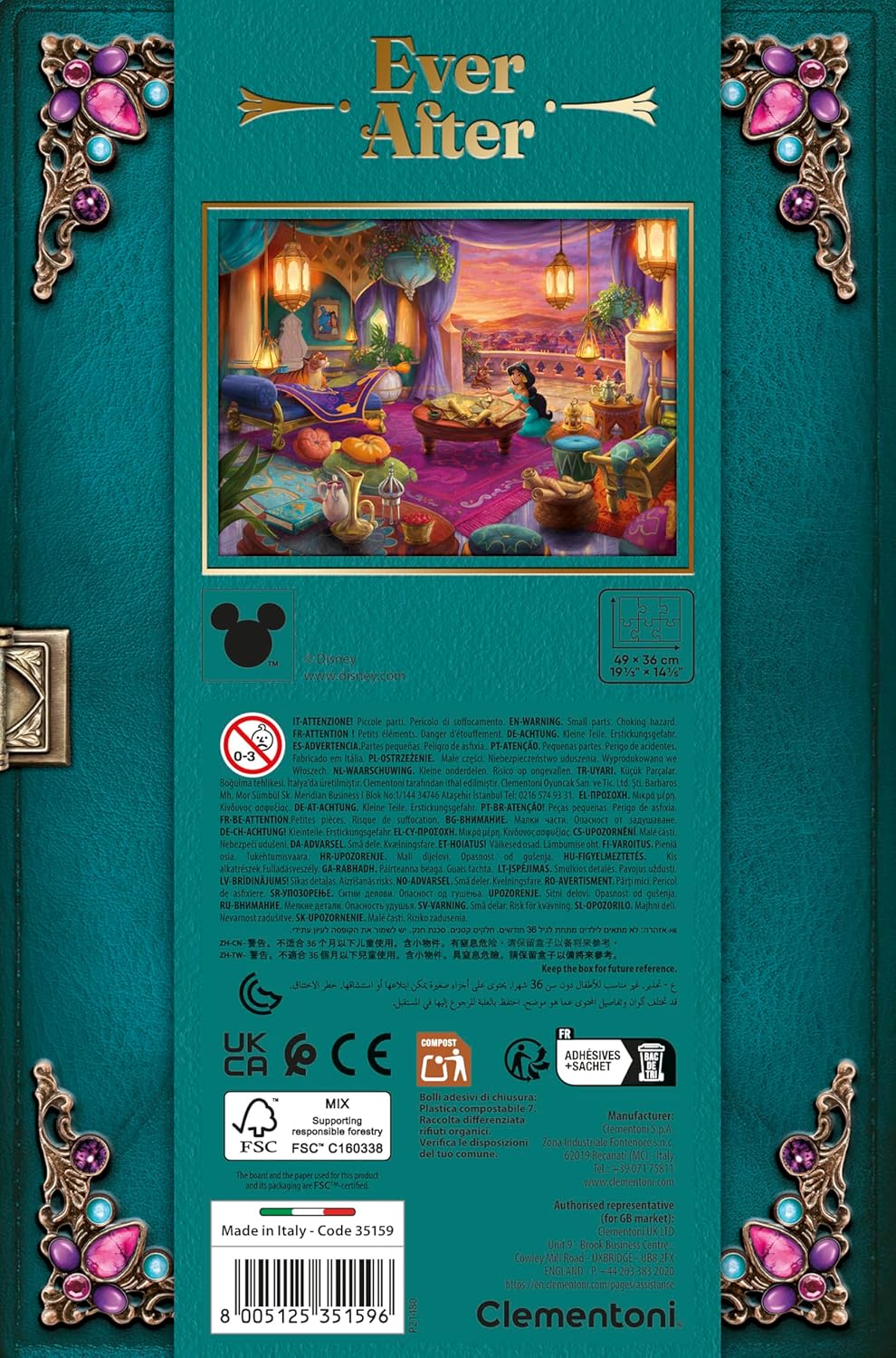 Clementoni 500 Piece Puzzle – Ever After Collection: Jasmine, 35159