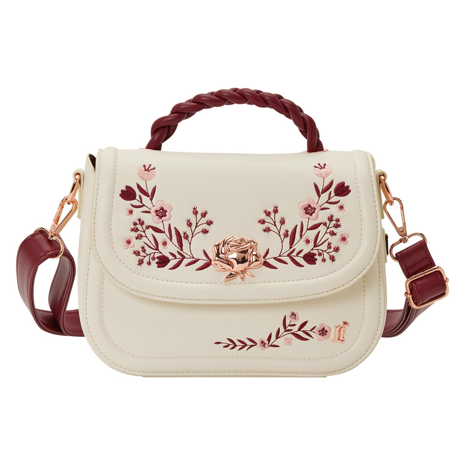 CREAM & RED - Floral - Crossbody bag Lou